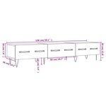 vidaXL Meuble TV noir 150x36x30 cm bois d'ingénierie