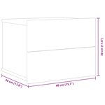 vidaXL Table de chevet Chêne fumé 40x30x30 cm Bois d'ingénierie