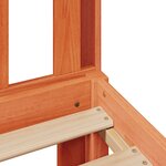 vidaXL Lit bibliothèque sans matelas cire marron 135x190 cm pin massif