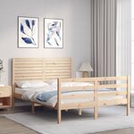 vidaXL Cadre de lit sans matelas 140x200 cm bois massif