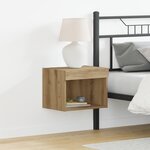 Meubles muraux vidaXL avec éclairage LED 2 Pièces Chêne artisanal 40x30x30 cm