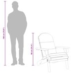vidaXL Chaise de jardin Adirondack avec coussins bois massif d'acacia