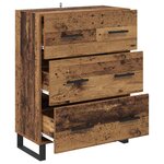 vidaXL Buffet Bois Ancien 69 5 x 34 x 90 cm Bois d'ingénierie et fer