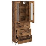 vidaXL Haut Armoire Bois Ancien 69 5 x 34 x 180 cm Bois d'ingénierie