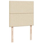 vidaXL Sommier à lattes de lit avec matelas Crème 90x200 cm Tissu