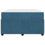 vidaXL Cadre de lit avec matelas Bleu 120 x 200 cm Velours