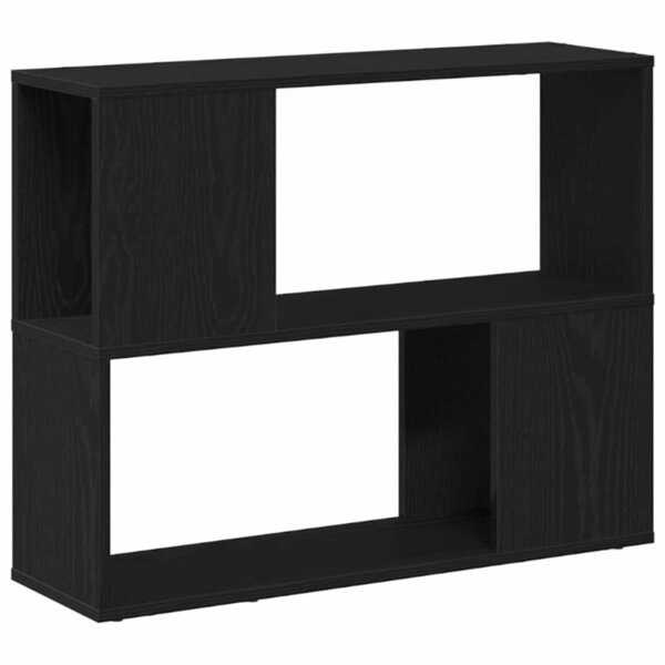 vidaXL Centre de divertissement Noir 80 x 24 x 63 cm Bois d'ingénierie