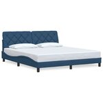 vidaXL Cadre de lit sans matelas bleu 180x200 cm tissu