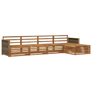 vidaXL Ensemble de canapés d'extérieur 5 pc Naturel