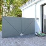 vidaXL Auvent latéral pliable de terrasse Gris 400 x 200 cm