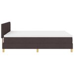 vidaXL Lit boxspring avec matelas Marron foncé 140 x 190 cm tissu