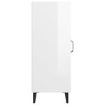 vidaXL Buffet Blanc brillant 34 5x34x90 cm Bois d'ingénierie