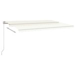 vidaXL Auvent automatique rétractable poteaux 5x3 5 m Crème