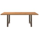 vidaXL Table à manger marron clair bois de chêne massif rectangulaire