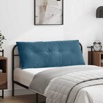 vidaXL Coussin de Dos Bleu 120 x 50 cm Tissu en velours côtelé
