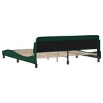 vidaXL Cadre de lit Dover vert foncé 200x200 cm velours