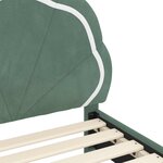 vidaXL Cadre de lit pour tout-petit avec tête de lit Vert Mer