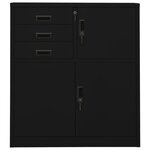 vidaXL Armoire de bureau Noir 90x40x102 cm Acier