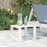 vidaXL Table d'appoint de jardin blanc 40x38x28 5cm bois massif de pin