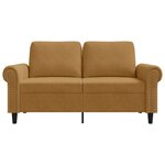 vidaXL Canapé à 2 places Marron 120 cm Velours