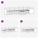 vidaXL Ensemble de canapés d'extérieur 6 pc Naturel