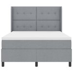 vidaXL Lit à ressorts avec matelas & LED gris clair 140x190 cm en tissu.