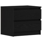vidaXL Cabinet de chevet 2 Pièces Chêne noir 50 x 40 x 43 5 cm