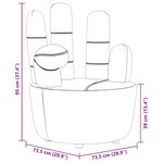 vidaXL Chaise en forme de main gris velours