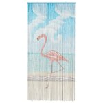 vidaXL Rideau de porte anti-insectes multicolore 200 x 100 cm Bambou