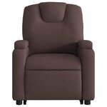 vidaXL Fauteuil inclinable de massage Marron foncé Tissu