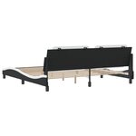 vidaXL Cadre de lit sans matelas noir et blanc 200x200 cm similicuir