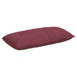 vidaXL Coussin de Dos Bordeaux 100 x 19 x 50 cm tissu