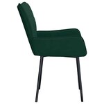vidaXL Chaises à manger lot de 2 Vert foncé Velours