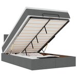 vidaXL Lit ottoman avec matelas gris foncé 120x190 cm tissu