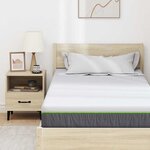 vidaXL Matelas Blanc et Gris 90 x 200 cm Ressort ensaché