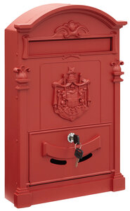 Boîte aux lettres style rétro - classique Residencia Maxi D-2152/R Aluminium Rouge