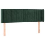 vidaXL Tête de lit à LED Vert foncé 147x16x78/88 cm Velours