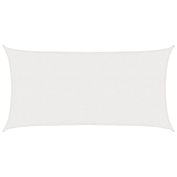 vidaXL Voile d'ombre Blanc 2 x 6 m HDPE