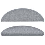 Vidaxl tapis d'escalier 5 pièces 56x20 cm gris clair