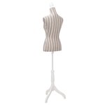 Buste de couture de femme en lin à rayures