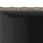 vidaXL Jardinières d'extérieur 3 Pièces gris résine tressée