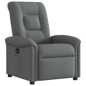 vidaXL Fauteuil inclinable Gris foncé Tissu