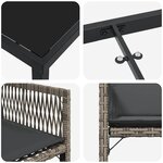 vidaXL Ensemble de salle à manger pour jardin 9 Pièces Gris polyrotin