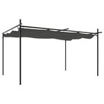 vidaXL Pergola avec toit rétractable anthracite 395x292x230 cm