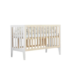 Lit bébé KIPPY 60 x 120 blanc et verni