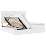 vidaXL Lit avec rangement et matelas Blanc pur 180 x 200 cm
