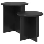 vidaXL Ensemble de tables d'appoint 2 Pièces Chêne noir Bois d’ingénierie