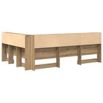 vidaXL Tête de lit de rangement chêne artisanal 140 cm Melamine