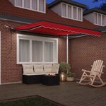 vidaXL Tissu de auvent Rouge 350 x 250 cm Polyester