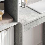 vidaXL Bureau avec tiroir avec étagère avec stockage 2 Pièces Gris béton